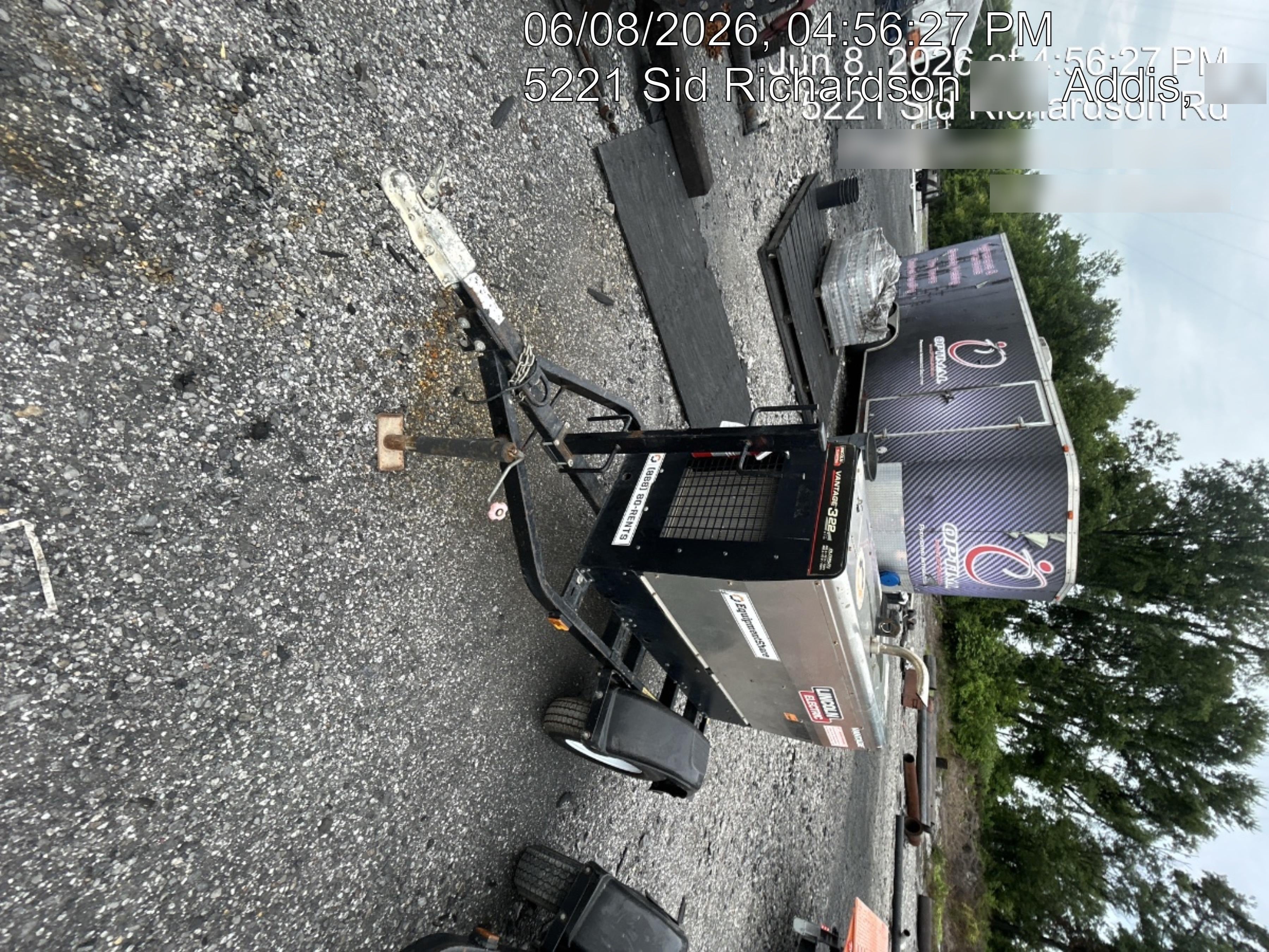 2019 Lincoln Electric Vantage 322 Ready-Pak 3, Two Wheel Trailer, Fender and Light Kit, Cable Rack