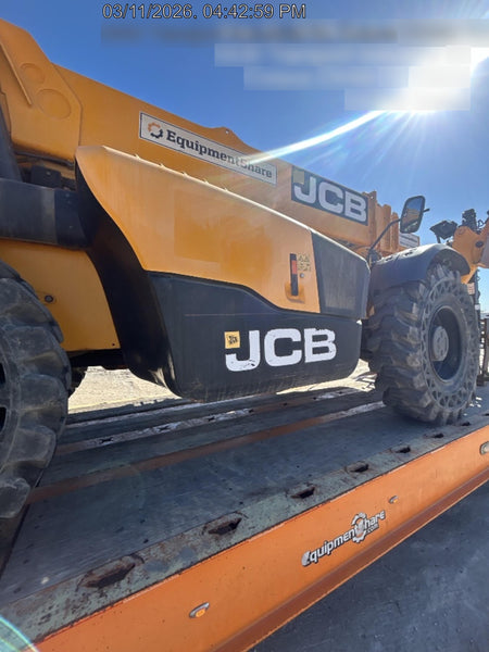 2019 JCB 510-56 74 HP w/CAB/HVAC, Beacon, Worklights, Aux Hydraulics, Solid Tires 66" Carriage/60" Forks