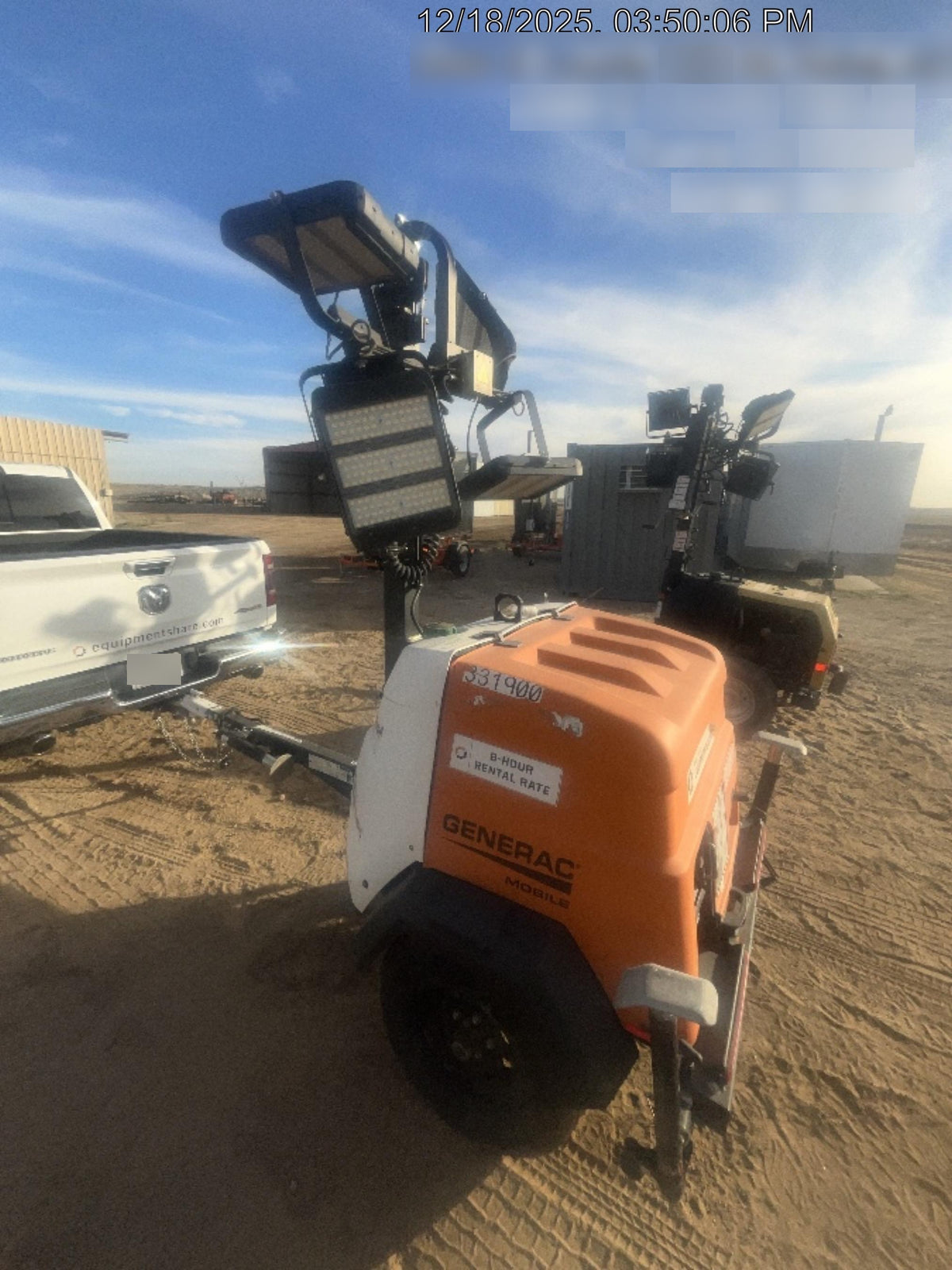 2023 Generac MLT2 Diesel, Flex Switch 120V Input, Powerzone Controller, (4) 320W LED Lights, 4kW Generator, 39.9 Gal Fuel Tank, 2" Ball, T3