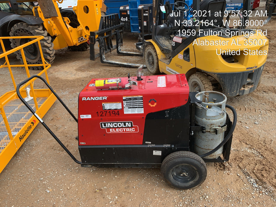 2021 Lincoln Electric Ranger 305 LPG K3430-1, Ranger 305 LPG, Undercarriage, Tank Holder & Strap, 10kw AC Gen, 25hp Kohler LPG Eng