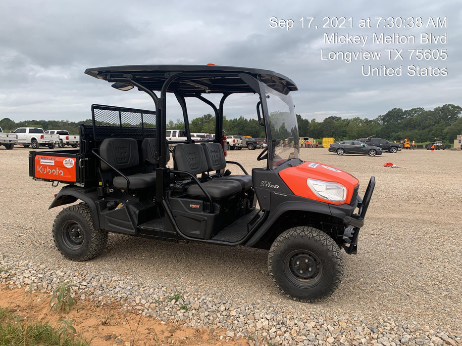 2021 Kubota RTV-X1140W-H Plastic Canopy, Windshield Acrylic Clear, LED Strobe Light, Wire Harness Kit, Back up Alarm