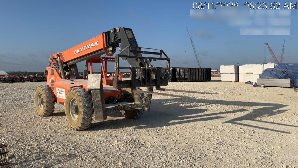 2018 Skytrak 10054 Skytrak 10054 10K Telehandler w/Open ROPS Solid Tires, LED Work Lights, Rotating Beacon, 60" Carriage/60" Forks