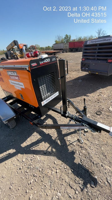 2022 Lincoln Electric LE400 Kubota V1505, Trlr, Cable Rack, Light Kit, ES Decals, T3