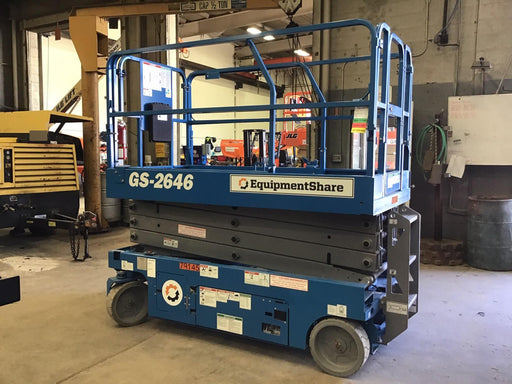 2019 Genie GS-2646 folding rails with full height swing gate