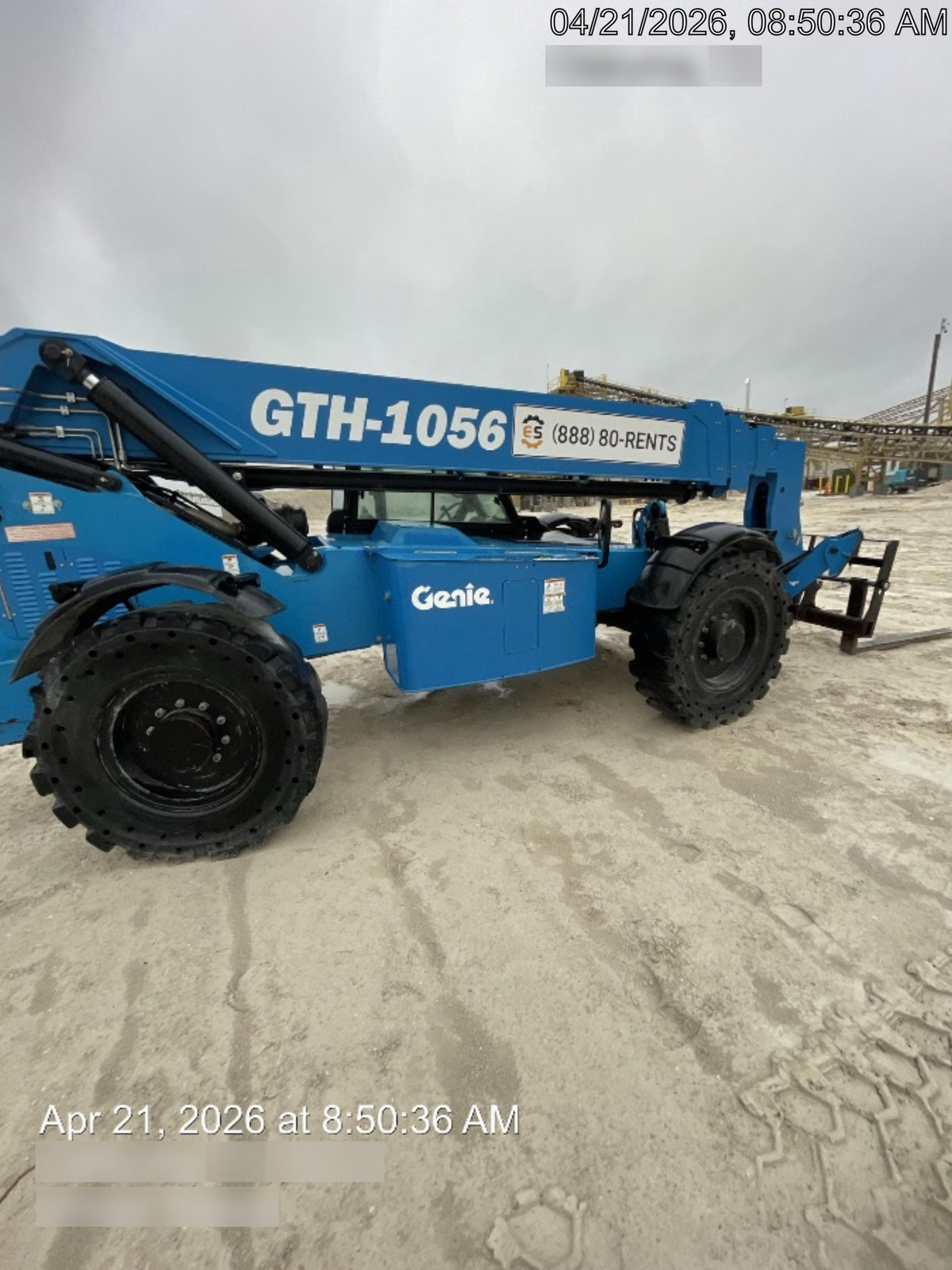 2019 Genie GTH-1056 Cab/Heat/AC, FF Tires, LED Work Lights, Beacon 60" QA Carriage, 60" Forks