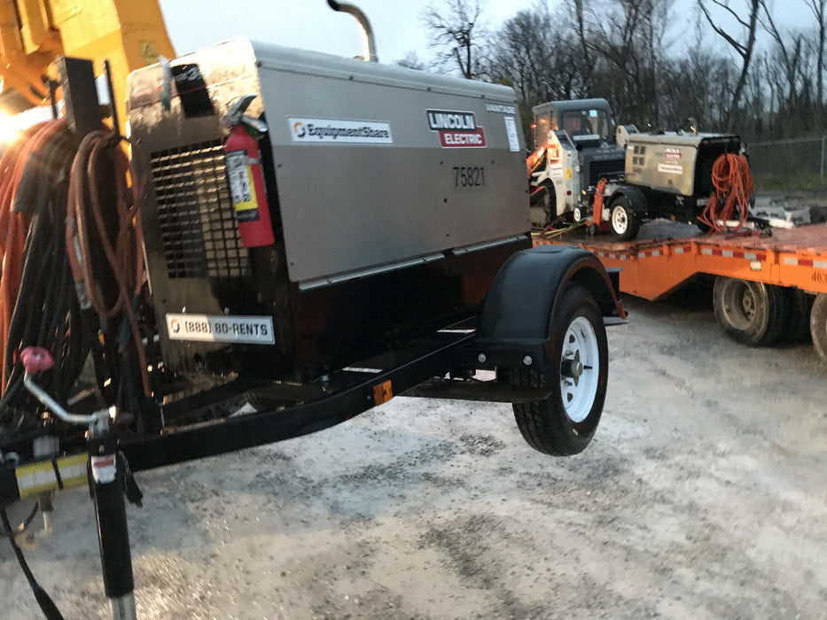2019 Lincoln Electric Vantage 322 Welder Ready-Pak 3, Two wheel trailer, Fender and Light kit, Cable Rack