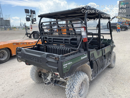 Kawasaki Mule PRO-DXT Kawasaki Mule PRO-DXT Diesel Utility Cart w/Alarm/Beacon, Hard Top, ES Track Hardware