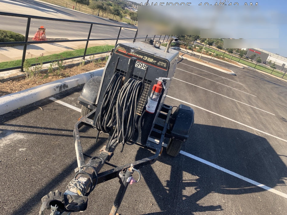 2019 Lincoln Electric Vantage 322 Welder Ready-Pak 3, Two wheel trailer, Fender and Light kit, Cable Rack