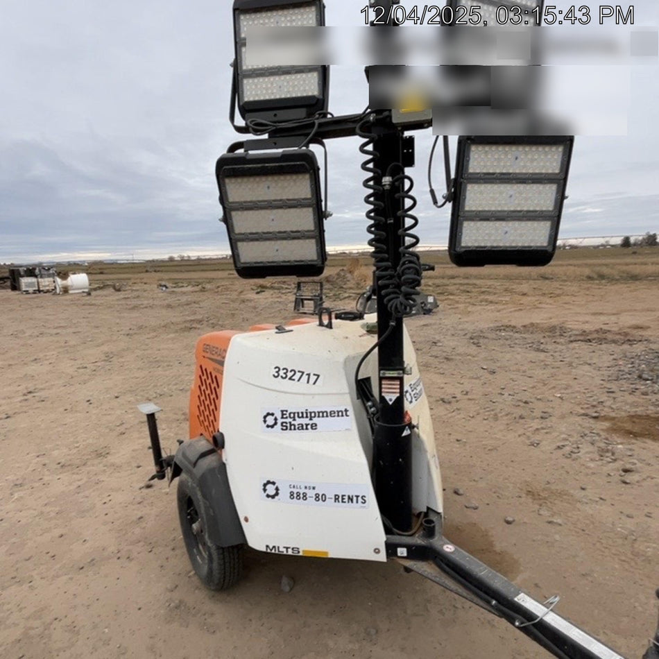 2023 Generac MLT2 Diesel, Flex Switch 120V Input, Powerzone Controller, (4) 320W LED Lights, 4kW Generator, 39.9 Gal Fuel Tank, 2" Ball, T3