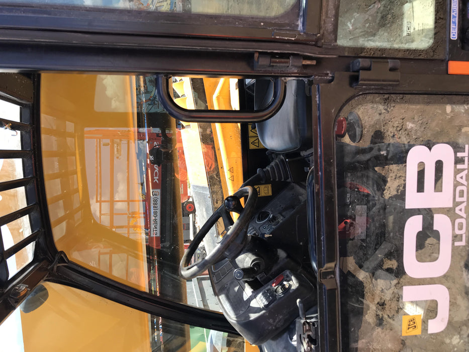 2019 JCB 512-56 Enclosed Cab, 74 HP, Solid Tires, Worklights, Beacon, Aux Hydraulics, Lifting Eye 60" Carriage/60" Forks