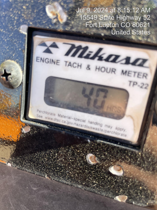 2023 Multiquip MV308GH Honda GX270, 18" Plate, Tachometer