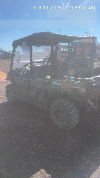 2019 Kawasaki Mule PRO-DXT Standard Options, Backup Alarm, Beacon, Plastic Hard Top, Poly Windshield, Horn Kit