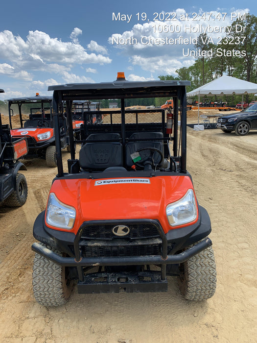 2020 Kubota RTV-X1140W-H 4WD utility cart -LED strobe -Windshield tempered glass -Plastic canopy -Wire harness kit -Backup alarm