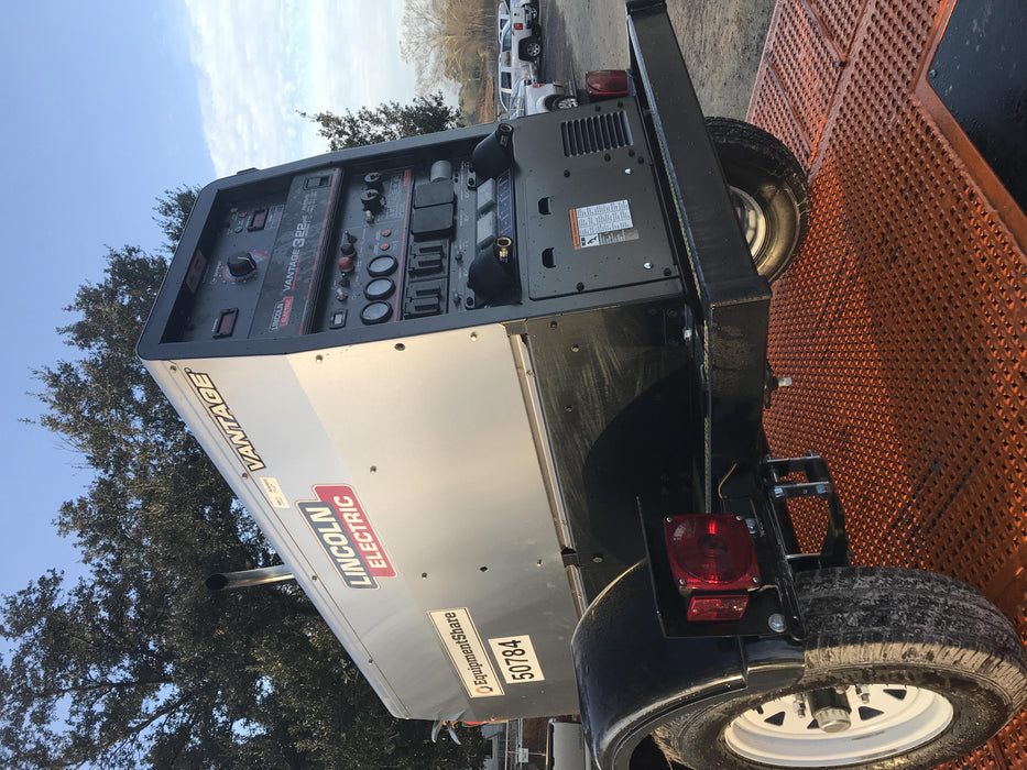2019 Lincoln Electric Vantage 322 Welder Ready-Pak 3, Two wheel trailer, Fender and Light kit, Cable Rack