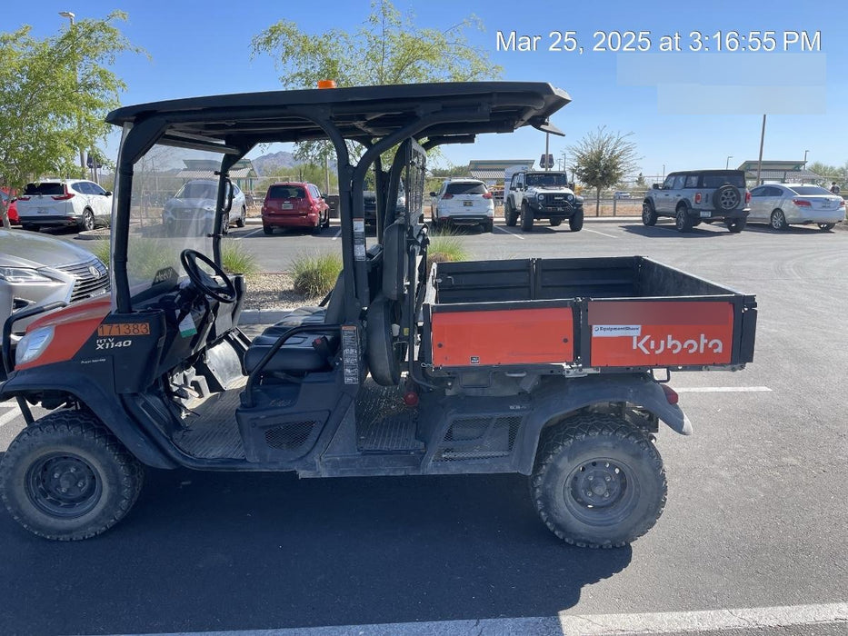 2022 Kubota RTV-X1140W-H Plastic Canopy, Windshield Acrylic Clear, LED Strobe Light, Wire Harness Kit, Back up Alarm