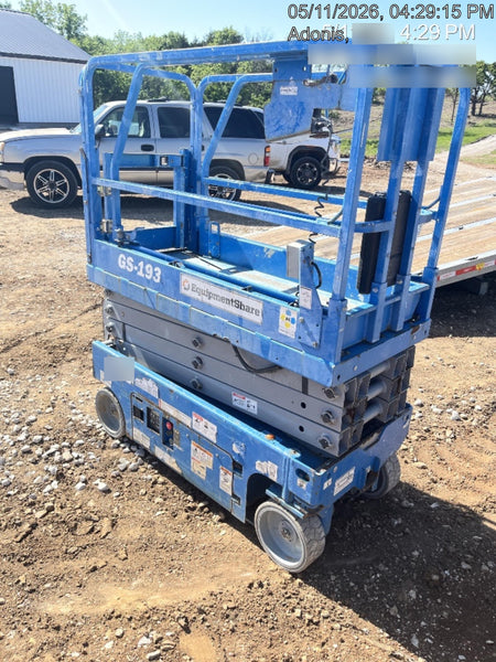 2020 Genie GS-1930 Solid Non Marking Tires, Beacon, Folding rails with half height swing gate