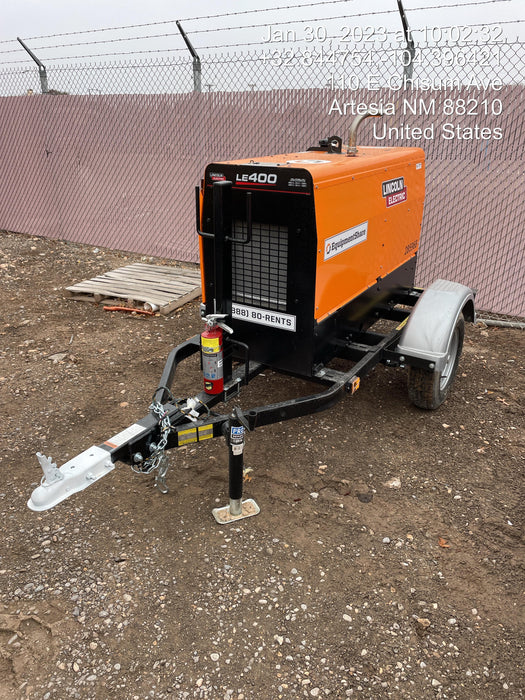 2022 Lincoln Electric LE400 Kubota V1505, Trlr, Cable Rack, Light Kit, ES Decals, T3