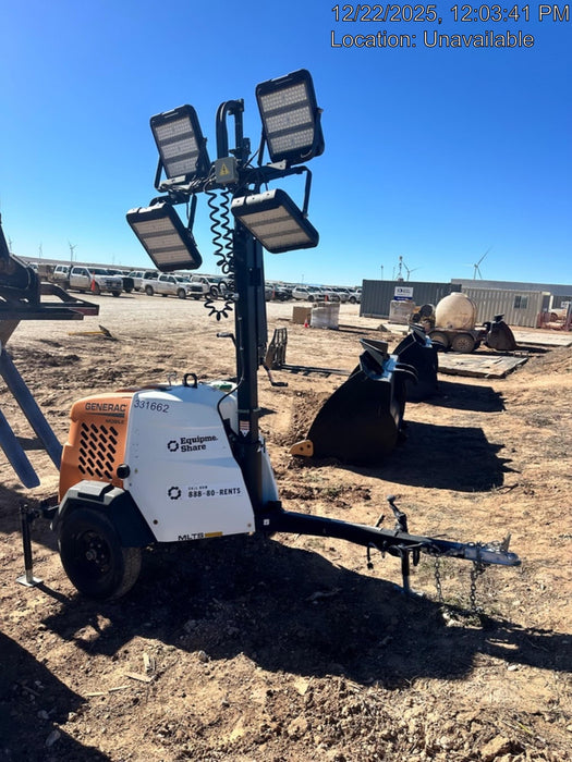 2023 Generac MLT2 Diesel, Flex Switch 120V Input, Powerzone Controller, (4) 320W LED Lights, 4kW Generator, 39.9 Gal Fuel Tank, 2" Ball, T3