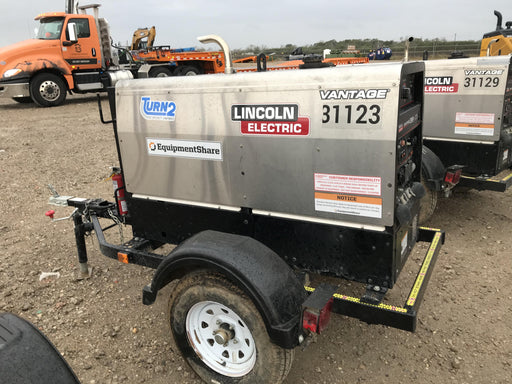 2019 Lincoln Electric Vantage 322 Welder Ready-Pak 3, Two wheel trailer, Fender and Light kit, Cable Rack