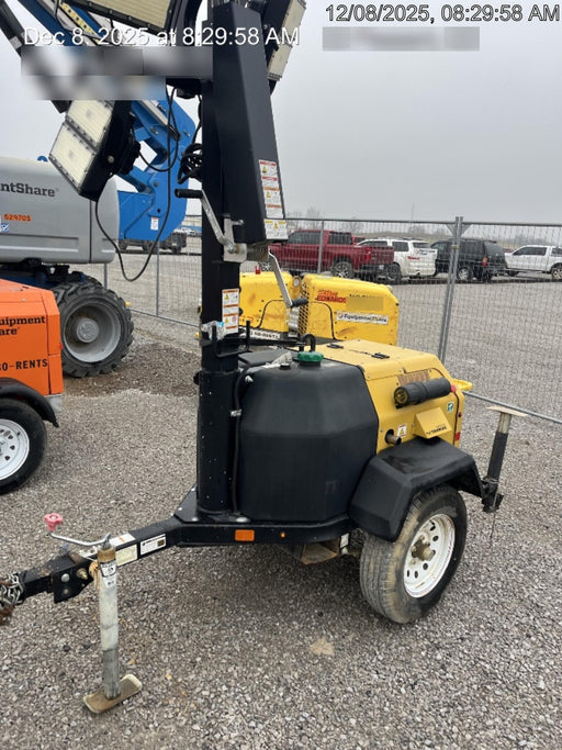 2021 Allmand NLV3GR (4) LED Light Fixture 350W, 23' Vertical Mast, 3kW Prime, Towable, Deep Sea L401, Leveling Jacks, Yanmar T4F 5.8hp