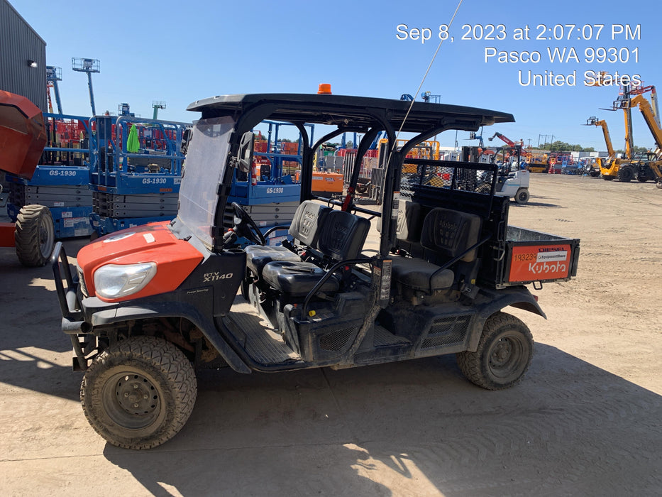 2021 Kubota RTV-X1140W-H Plastic Canopy, Windshield Acrylic Clear, LED Strobe Light, Wire Harness Kit, Back up Alarm