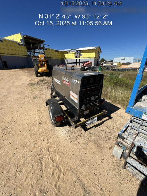 2019 Lincoln Electric Vantage 322 Welder Ready-Pak 3, Two wheel trailer, Fender and Light kit, Cable Rack
