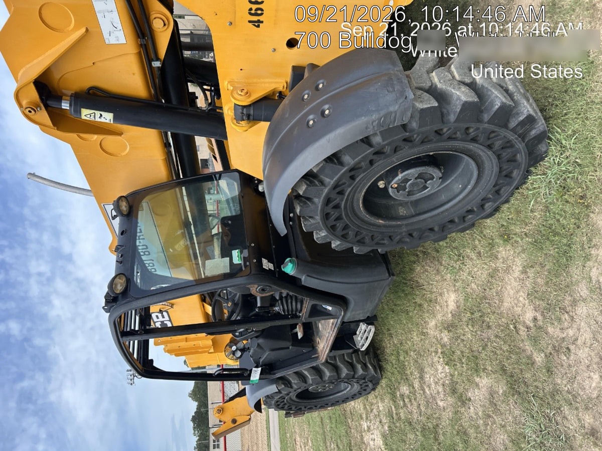 2019 JCB 510-56 Canopy, 74 HP, Solid Tires, STD Worklight, Beacon, Aux Hydraulics, Lifting Eye, Back up Alarm w/66" Carriage/60" Forks