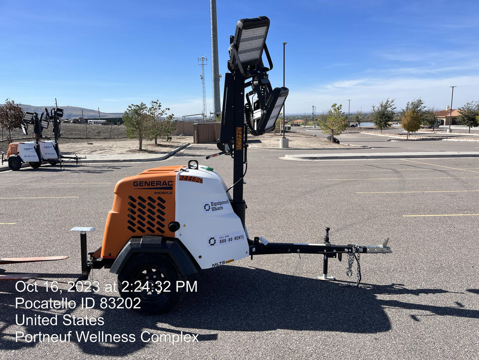 2023 Generac MLT2 Diesel, Flex Switch 120V Input, Powerzone Controller, (4) 320W LED Lights, 4kW Generator, 39.9 Gal Fuel Tank, 2" Ball, T3