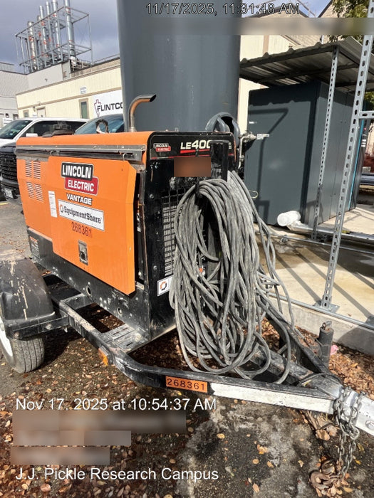 2022 Lincoln Electric LE400 Kubota V1505, Trlr, Cable Rack, Light Kit, ES Decals, T3