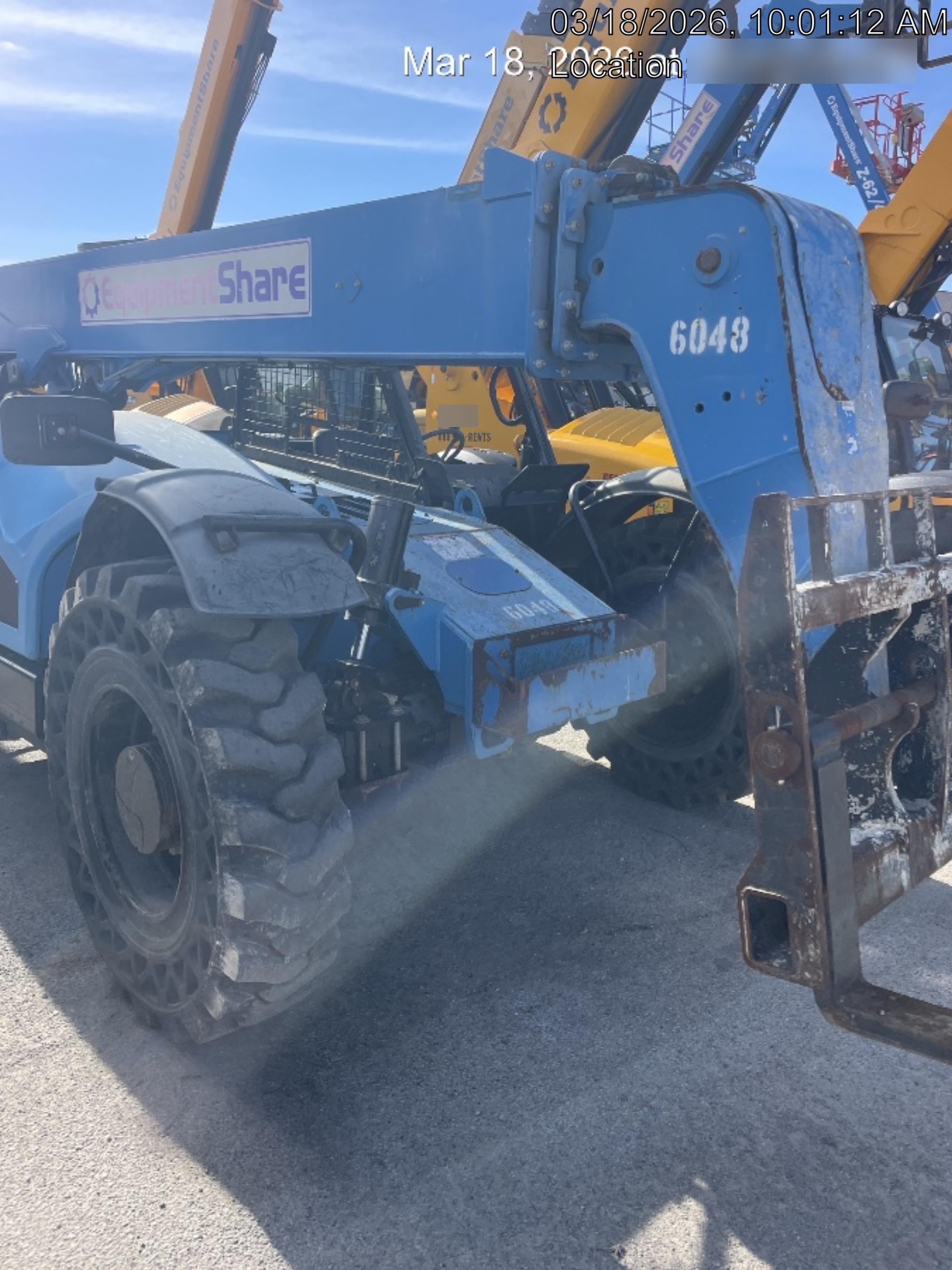 2017 Genie GTH-844 Genie GTH-844, Solid Tires, 60" carriage/forks, Open ROPS, Work Lights