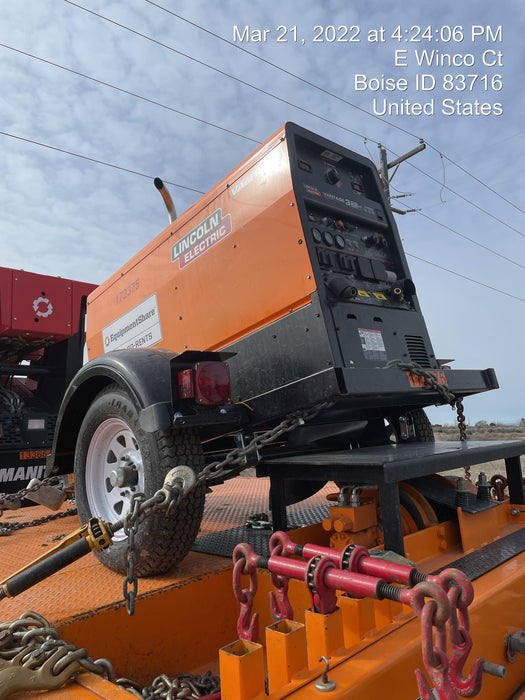 2021 Lincoln Electric Vantage 322 Vantage 322 Ready Pak 3 w/ Decals, ORANGE (includes trailer, cable rack, fender light kit) NO Telematics