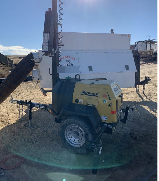 2022 Allmand NLV3GR (4) LED Light Fixture 350W, 23' Vertical Mast, 3kW Prime, Towable, ES Decals, T3 no