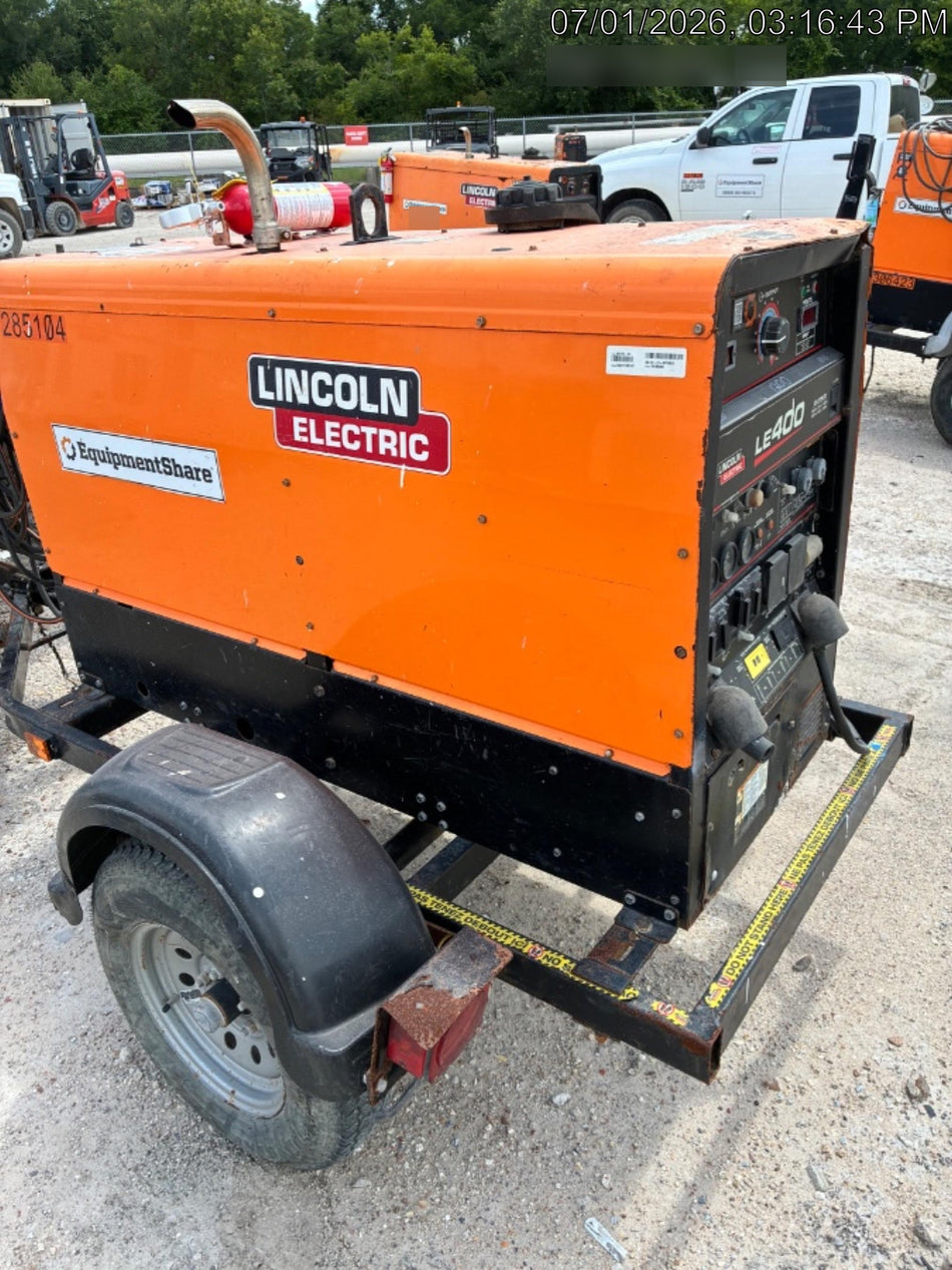 2022 Lincoln Electric LE400 Kubota V1505, Trlr, Cable Rack, Light Kit, ES Decals, T3