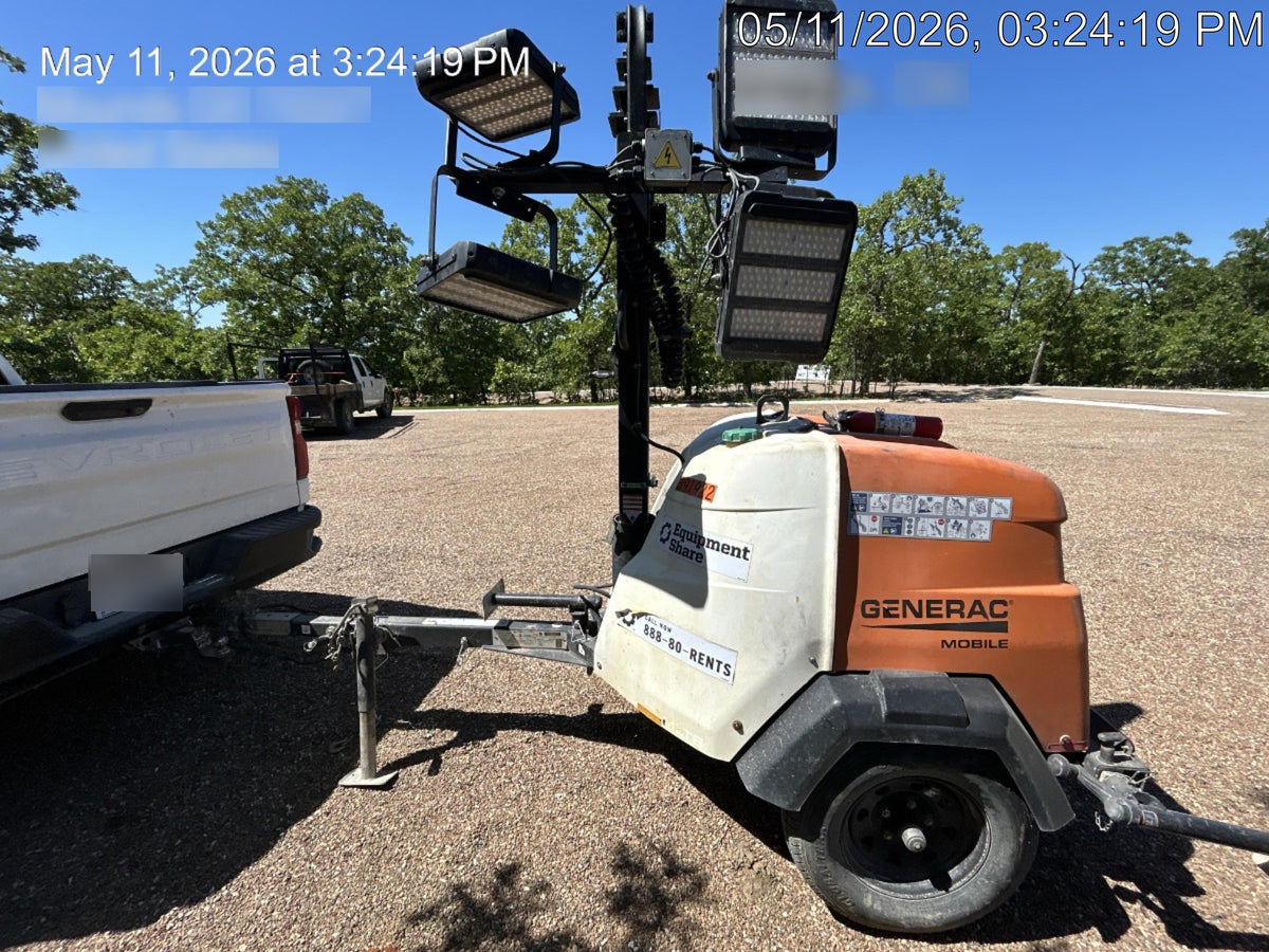 2024 Generac MLT2 Diesel, Flex Switch 120V Input, Powerzone Controller, 
(4) 320W LED Lights, 4kW Generator, 39.9 Gal Fuel Tank, 2" Ball, T3