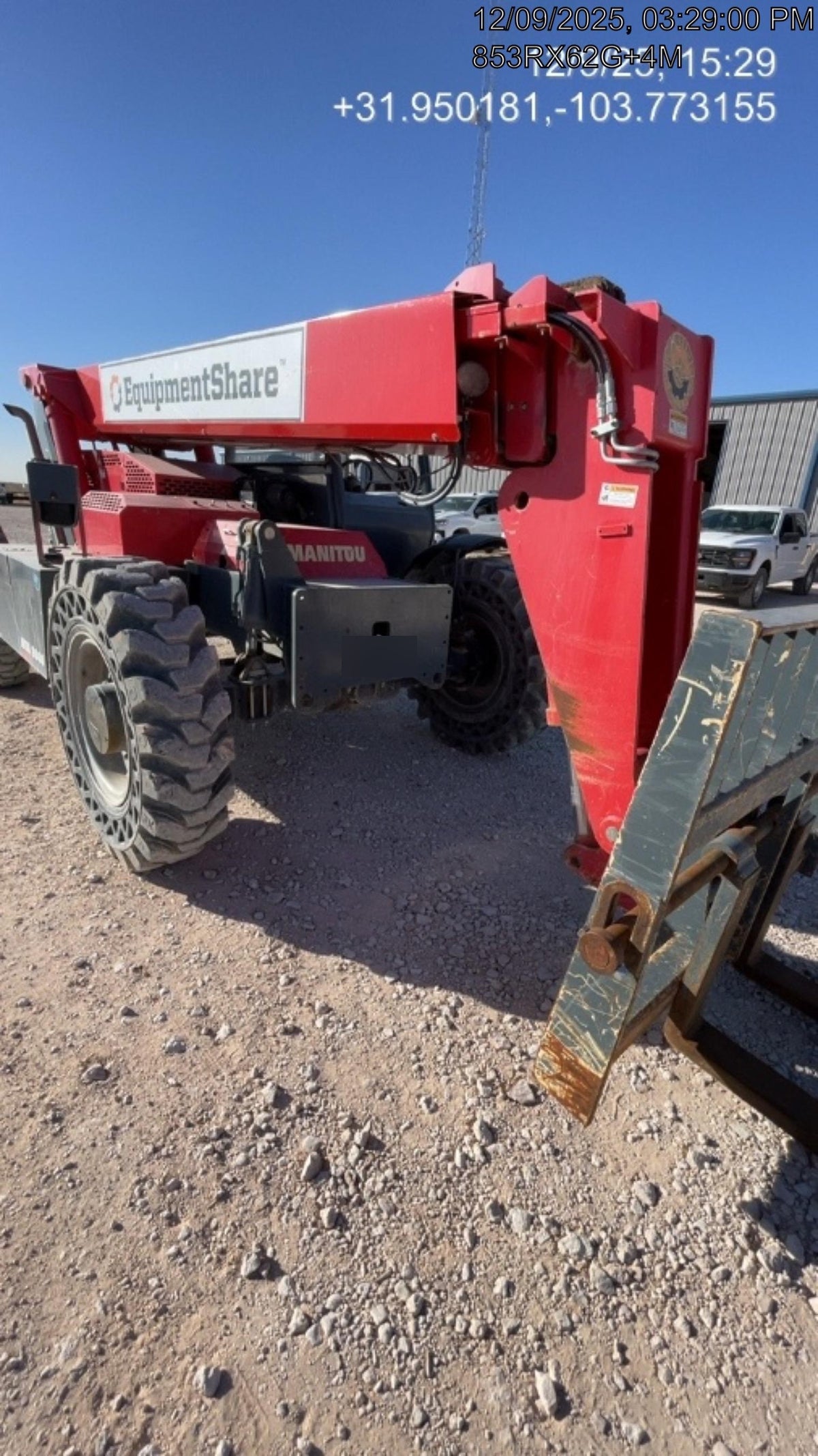 2018 Manitou MTA8044 MTA 8044 - 74 HP T4, Canopy, Worklights/Strobe, Beacon, 66" Carriage, 48" Forks, Solid Tires, Lift Hook, Aux Hydraulics