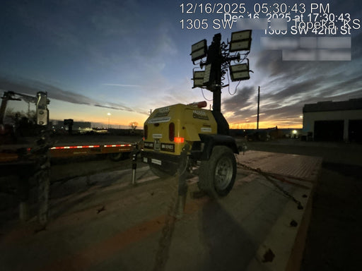 2022 Allmand NLV3GR (4) LED Light Fixture 350W, 23' Vertical Mast, 3kW Prime, Towable, ES Decals, T3