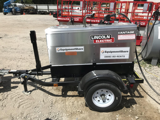 2019 Lincoln Electric Vantage 322 Welder Ready-Pak 3, Two wheel trailer, Fender and Light kit, Cable Rack