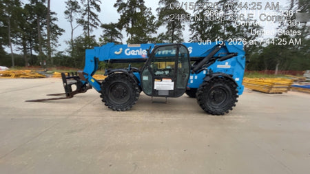 2018 Genie GTH-1056 Genie GTH-1056 w/Enclosed Cab w/HVAC, Work Lights, Solid Tires, Beacon, 60" Carriage and Forks