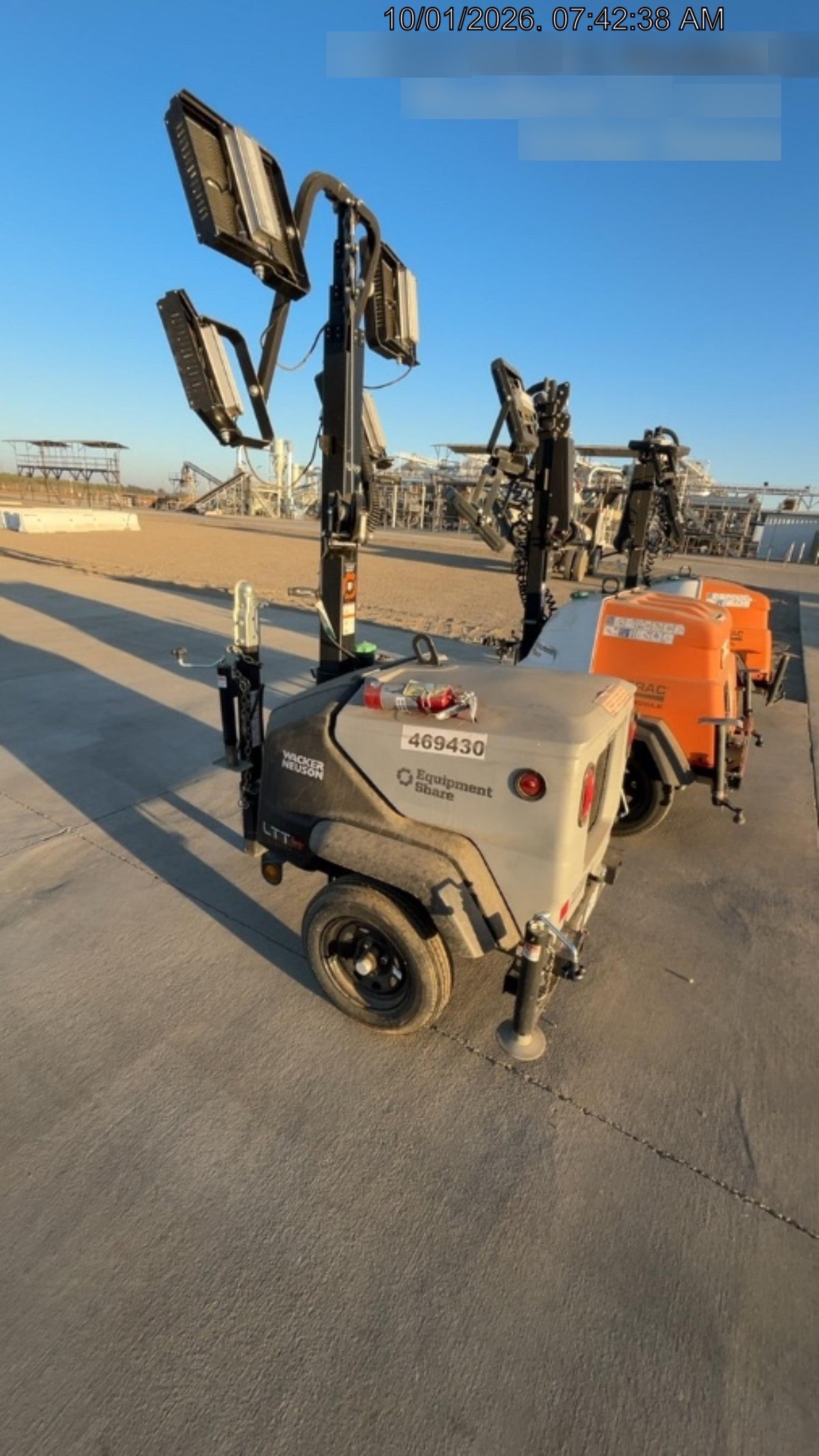 2024 Wacker Neuson LTT4 Diesel, Kohler KDW702, Deep Sea Controller, Auto Start, LED 320W, Bypass Outlet, T3