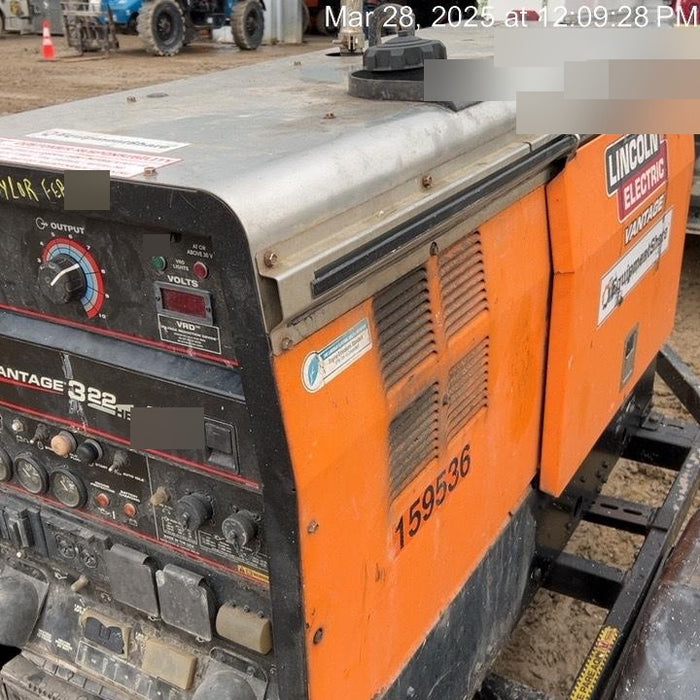 2021 Lincoln Electric Vantage 322 Vantage 322 Ready Pak 3 w/ Decals, ORANGE (includes trailer, cable rack, fender light kit) NO Telematics