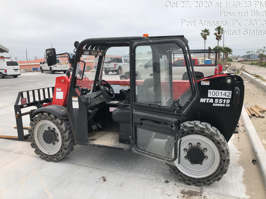 2020 Manitou MTA5519 Cab/Heat/Air, Solid Tires, Work Lights, Beacon, Aux Hydraulics, Back up Alarm, Mirrors, ES Keypad