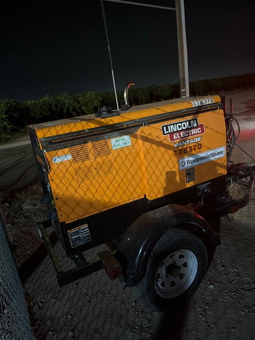 2022 Lincoln Electric Vantage 322 Trlr Mounted, Cable Rack, Light Kit, ES Decals