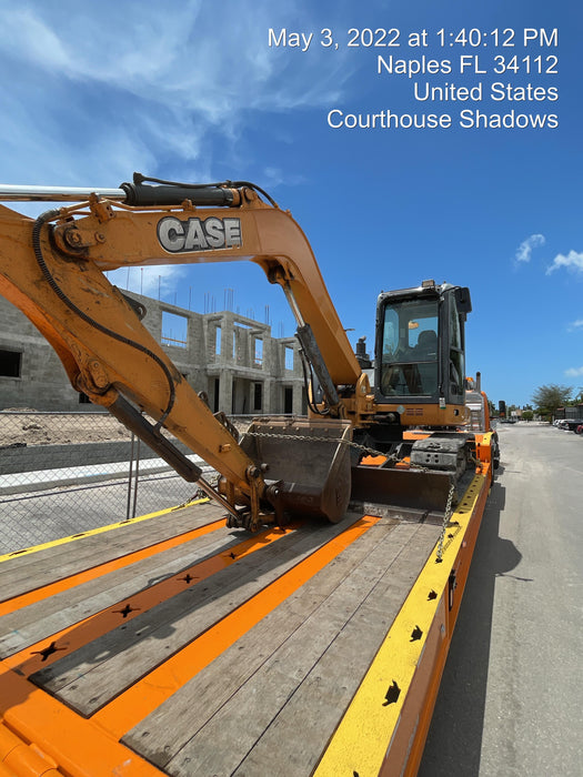 2015 Case CX80C CLOSED CAB, A/C,RUBBER TRACKS PADS,7'-2" ARM,THUMB