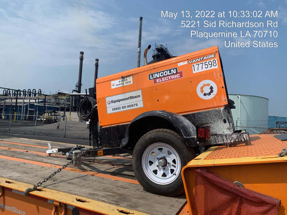 2021 Lincoln Electric Vantage 322 Vantage 322 Ready Pak 3 w/ Decals, ORANGE (includes trailer, cable rack, fender light kit) NO Telematics