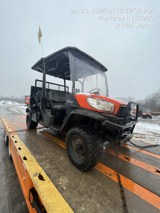 2022 Kubota RTV-X1140W-H Plastic Canopy, Windshield Acrylic Clear, LED Strobe Light, Wire Harness Kit, Back up Alarm