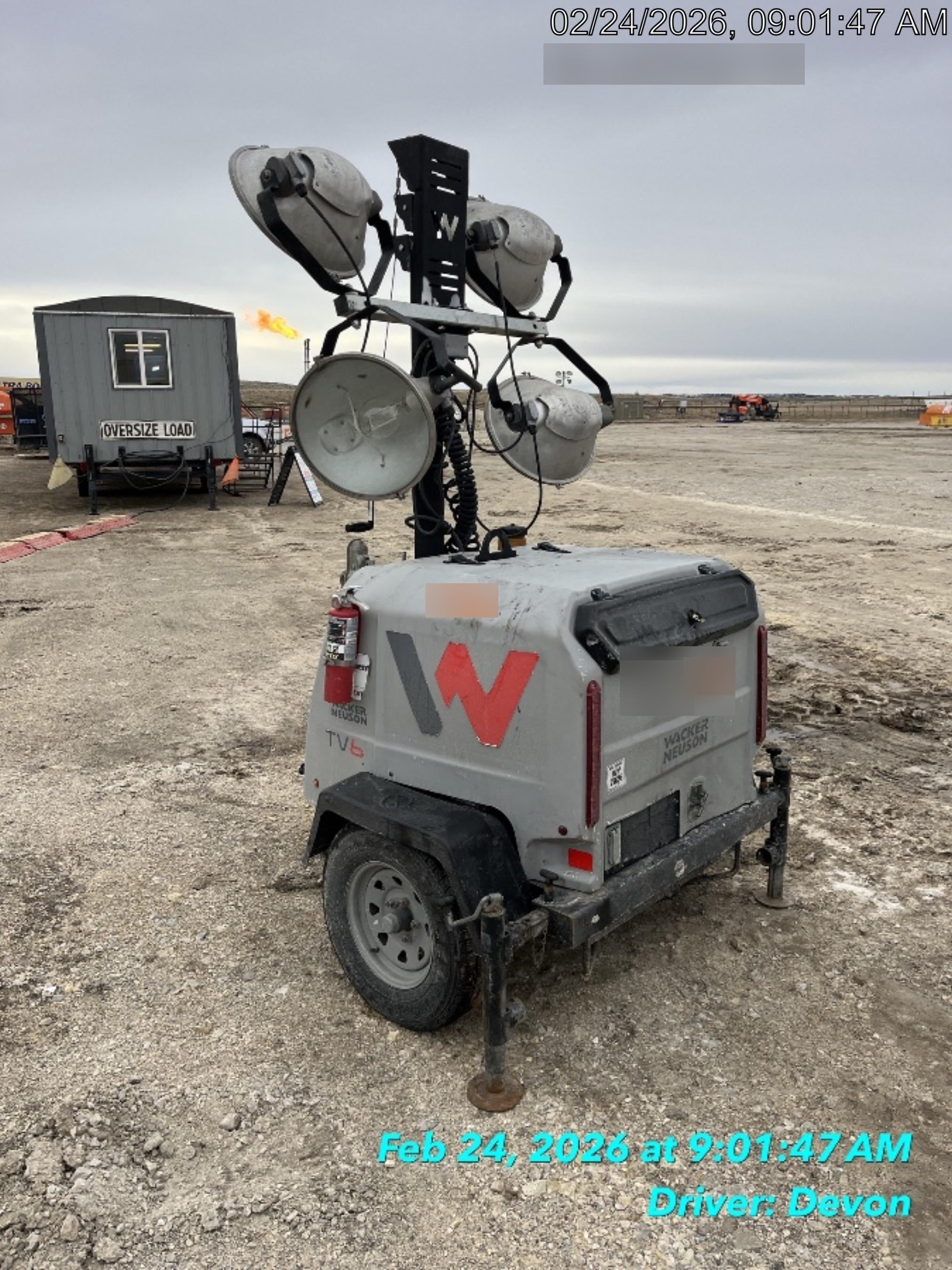 2018 Wacker Neuson LTV6L-MH Wacker Neuson LTV6L Mobile Light Tower w/Fuel Level Sensor Installed