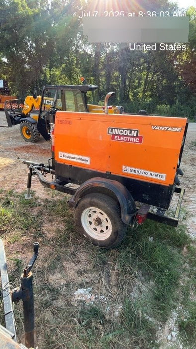 2021 Lincoln Electric Vantage 322 Vantage 322 Ready Pak 3 w/ Decals, ORANGE (includes trailer, cable rack, fender light kit) NO Telematics