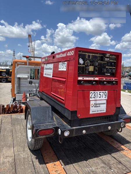 2022 Shindaiwa DGW400MDL Kubota D902 Engine, 23 HP, Dual Op Welder, Wire, Arc, Droop Stick, Tig, and CC Stick Functionality, Simulphase, 3 Phase and 1 Phase Gen Output, Single Axle NB Trlr, Slr Trckl Chrg 12V 12W, Fire Ext