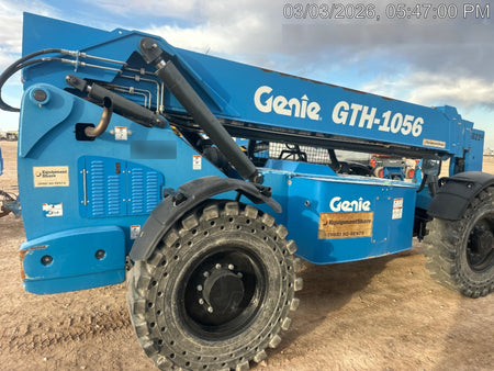 2018 Genie GTH-1056 Genie GTH-1056 w/ROPS, Work Lights, Solid Tires, RH Cab Mesh, Beacon, 60" Carriage and Forks