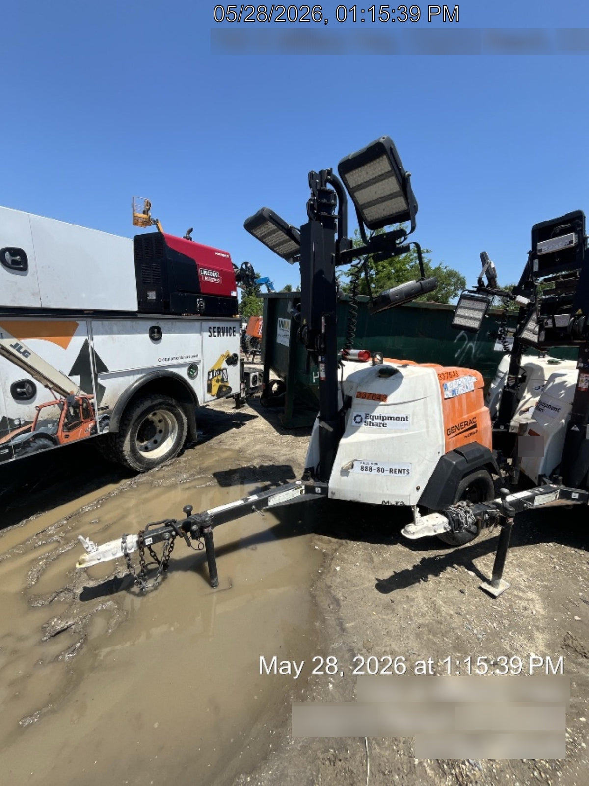 2023 Generac MLT2 Diesel, Flex Switch 120V Input, Powerzone Controller, (4) 320W LED Lights, 4kW Generator, 39.9 Gal Fuel Tank, 2" Ball, T3